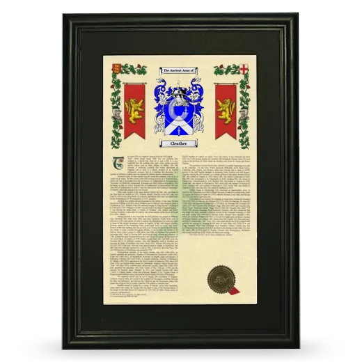 Cleather Deluxe Armorial Framed - Black
