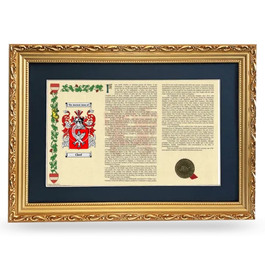 Cleef Deluxe Armorial Landscape Framed - Gold