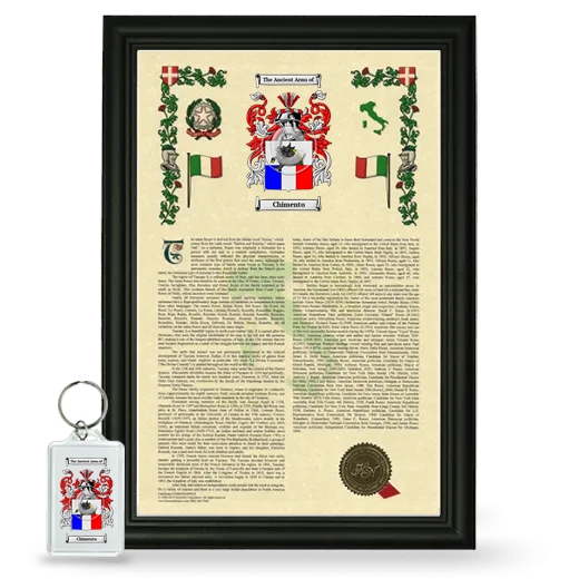 Chimento Framed Armorial History and Keychain - Black