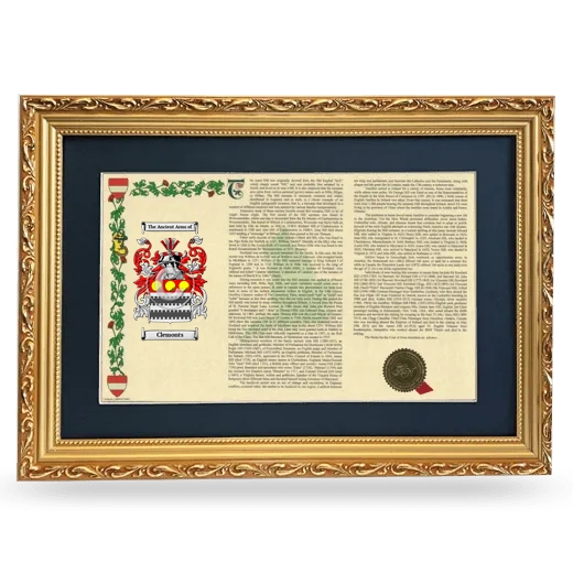 Clemonts Deluxe Armorial Landscape Framed - Gold