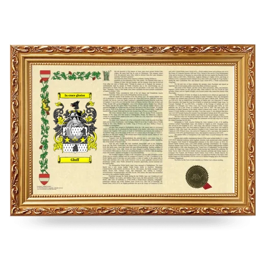 Gluff Armorial Landscape Framed - Gold