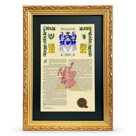 Clintone Deluxe Armorial Framed - Gold