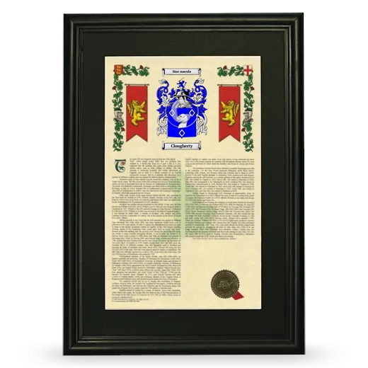 Clougherty Deluxe Armorial Framed - Black