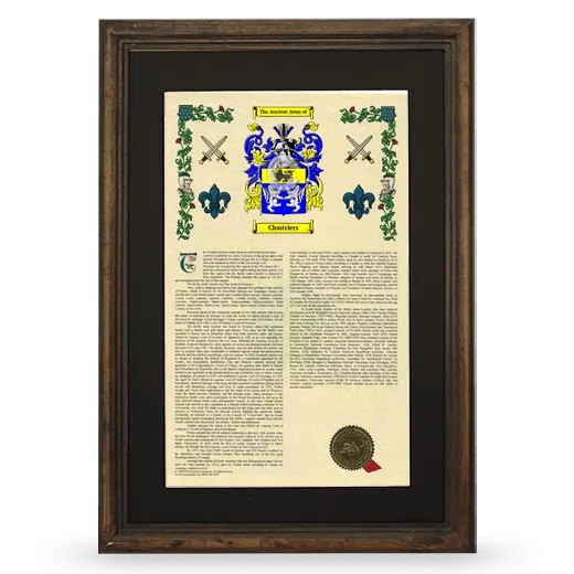 Cloutriers Deluxe Armorial Framed - Brown