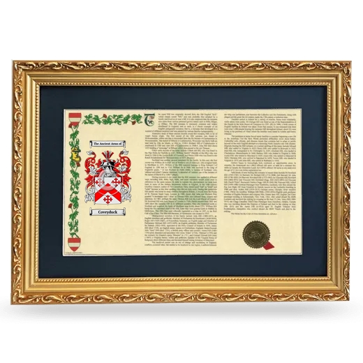 Coveyduck Deluxe Armorial Landscape Framed - Gold