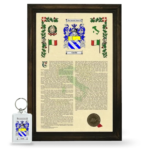 Cocchi Framed Armorial History and Keychain - Brown