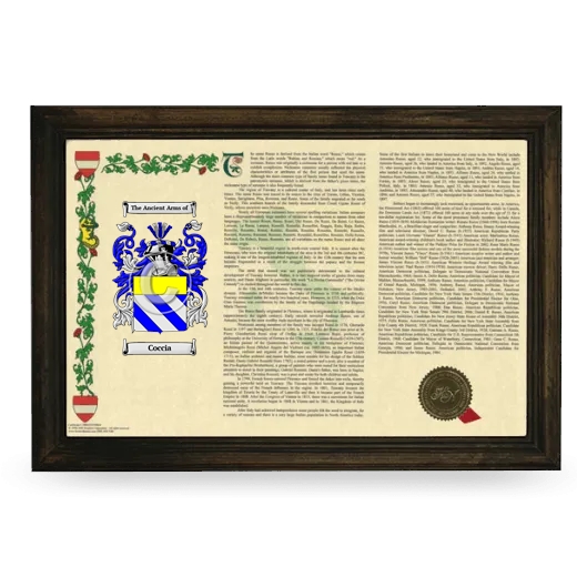 Coccia Armorial Landscape Framed - Brown