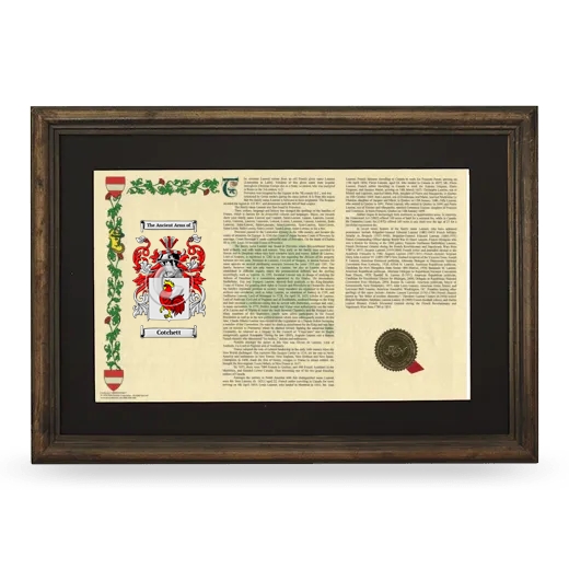 Cotchett Deluxe Armorial Landscape Framed - Brown