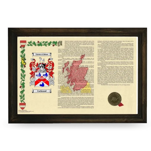 Cochrand Armorial Landscape Framed - Brown