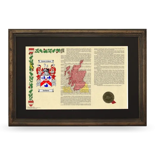 Eachern Deluxe Armorial Landscape Framed - Brown