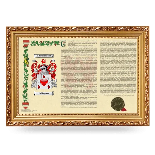 Colboyrne Armorial Landscape Framed - Gold