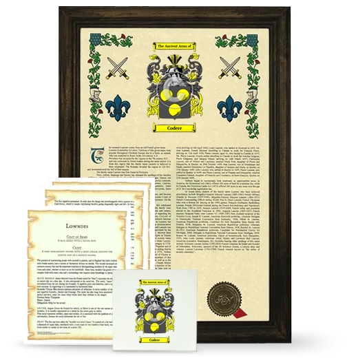 Codere Framed Armorial, Symbolism and Large Tile - Brown