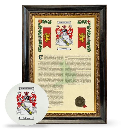Codelyng Framed Armorial History and Mouse Pad - Heirloom