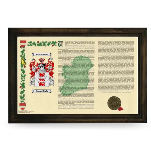 Cooughlinds Armorial Landscape Framed - Brown