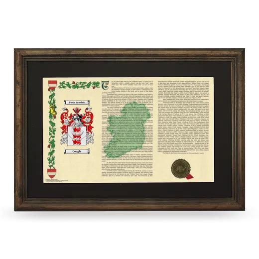 Cougle Deluxe Armorial Landscape Framed - Brown