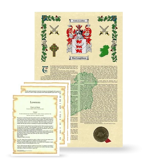 MacCoughlane Armorial History and Symbolism package