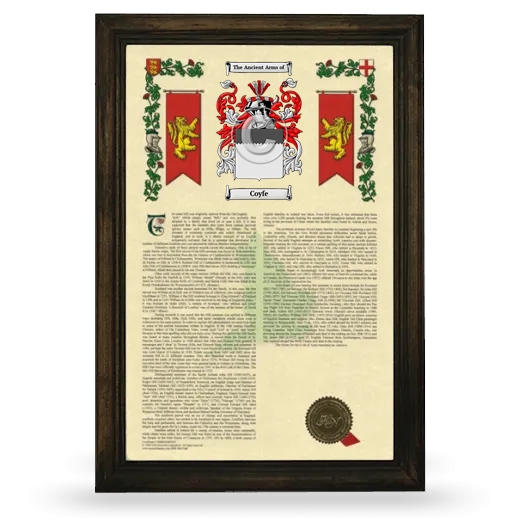 Coyfe Armorial History Framed - Brown