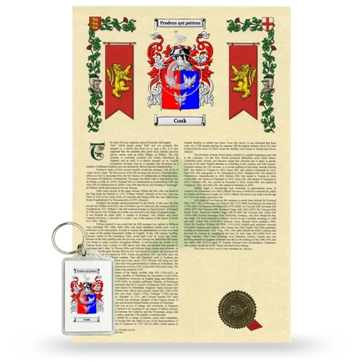 Coak Armorial History and Keychain Package
