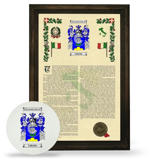 Colicchio Framed Armorial History and Mouse Pad - Brown