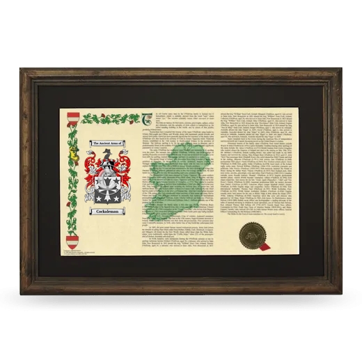 Cockaleman Deluxe Armorial Landscape Framed - Brown