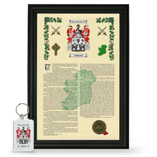 Colemynd Framed Armorial History and Keychain - Black