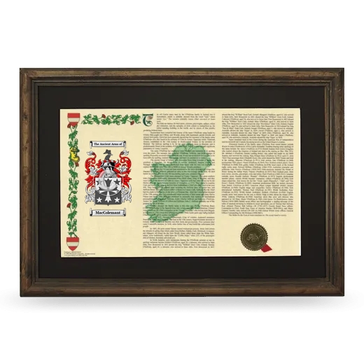 MacColemant Deluxe Armorial Landscape Framed - Brown