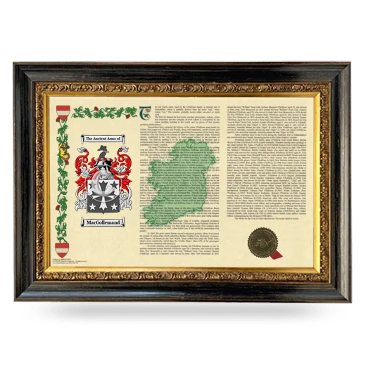 MacGollemand Armorial Landscape Framed - Heirloom