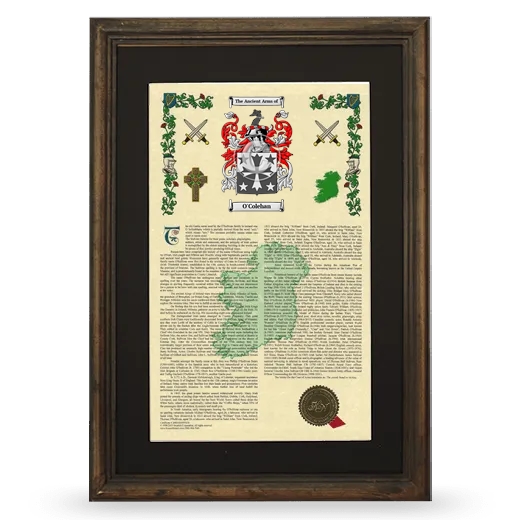 O'Colehan Deluxe Armorial Framed - Brown