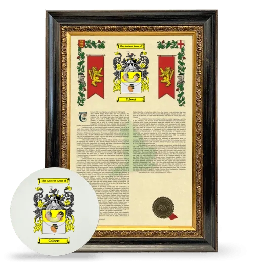 Coleert Framed Armorial History and Mouse Pad - Heirloom