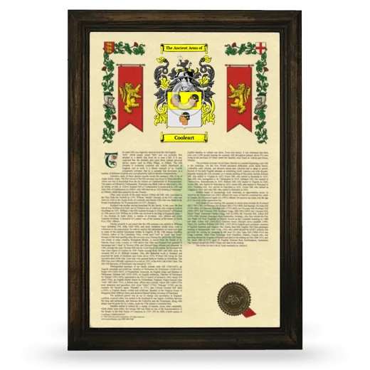 Cooleart Armorial History Framed - Brown