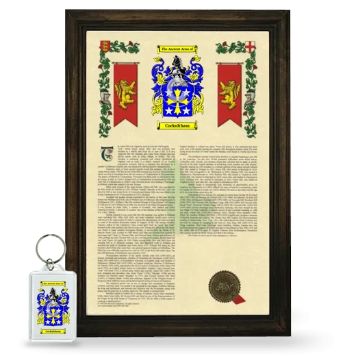 Cockultham Framed Armorial History and Keychain - Brown