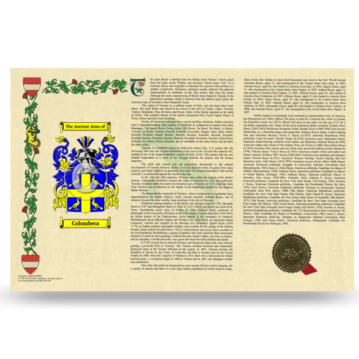 Colombera Armorial History Landscape Style