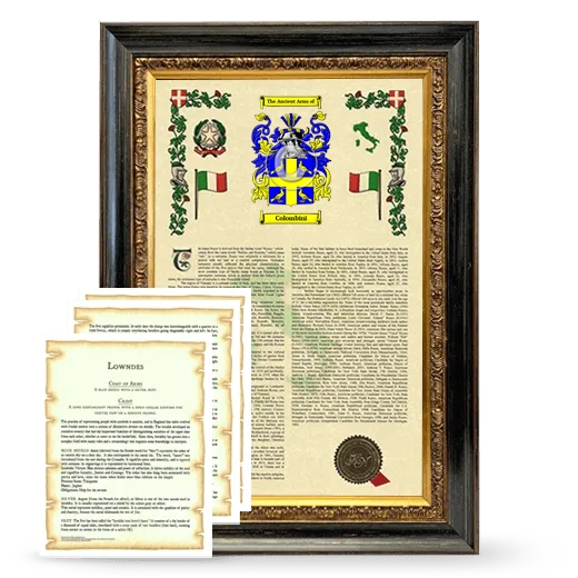 Colombini Framed Armorial History and Symbolism - Heirloom