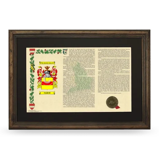 Coolevil Deluxe Armorial Landscape Framed - Brown