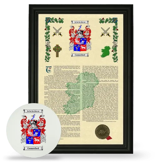 Coomerfard Framed Armorial History and Mouse Pad - Black