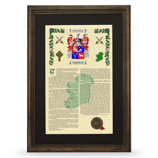 Cumberfeard Deluxe Armorial Framed - Brown