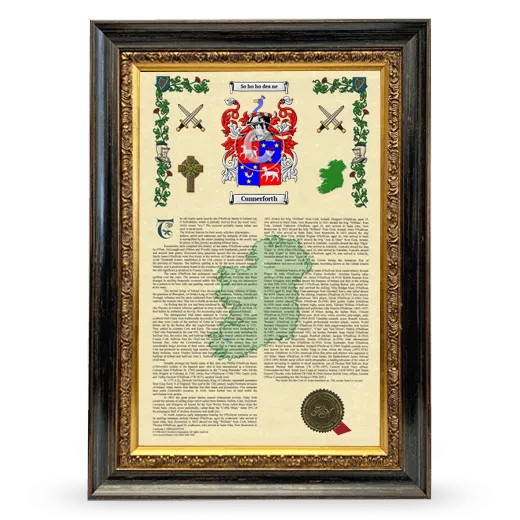 Cunnerforth Armorial History Framed - Heirloom