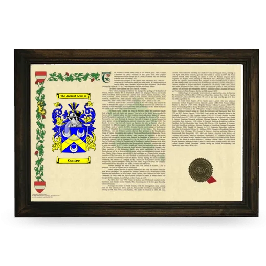 Contee Armorial Landscape Framed - Brown