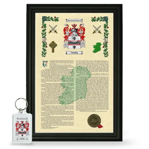 Conning Framed Armorial History and Keychain - Black