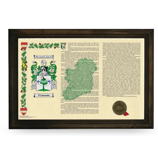 O'Concanin Armorial Landscape Framed - Brown