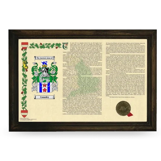 Conadey Armorial Landscape Framed - Brown