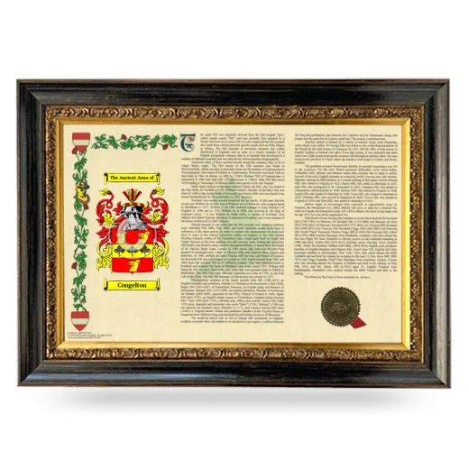 Congelton Armorial Landscape Framed - Heirloom