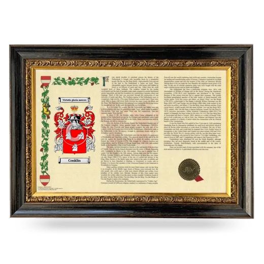 Conklin Armorial Landscape Framed - Heirloom