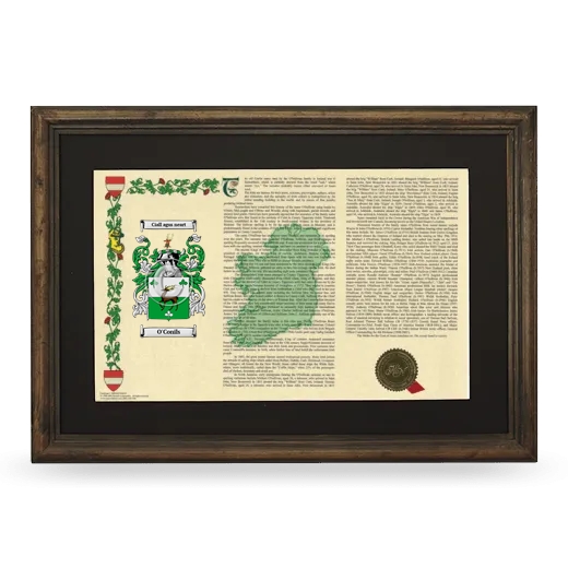 O'Conils Deluxe Armorial Landscape Framed - Brown