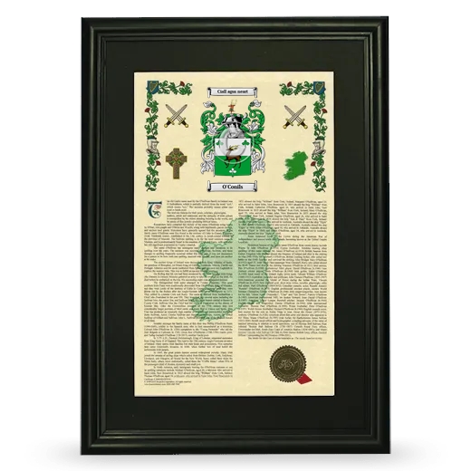 O'Conils Deluxe Armorial Framed - Black