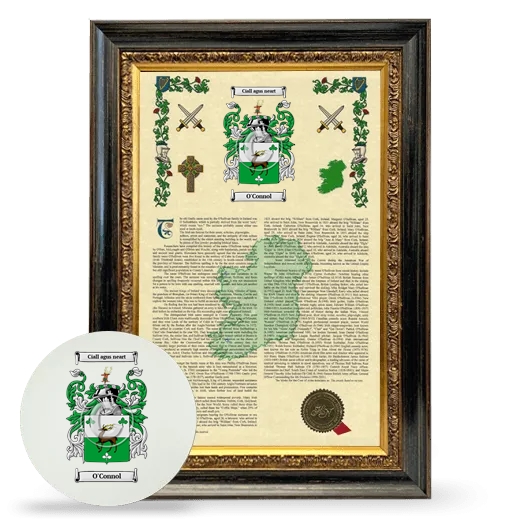 O'Connol Framed Armorial History and Mouse Pad - Heirloom