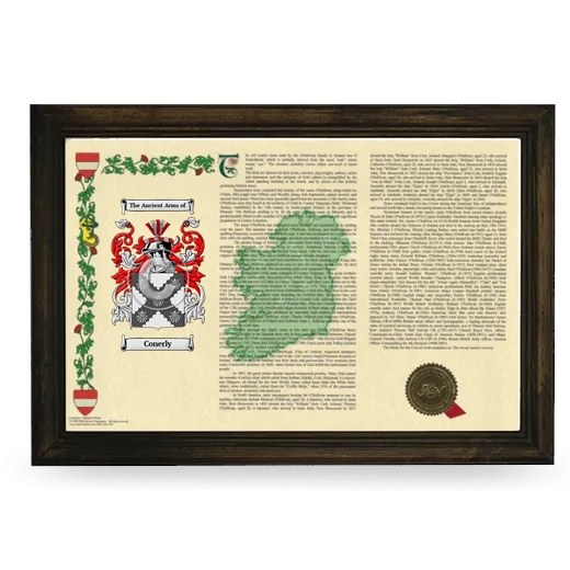 Conerly Armorial Landscape Framed - Brown