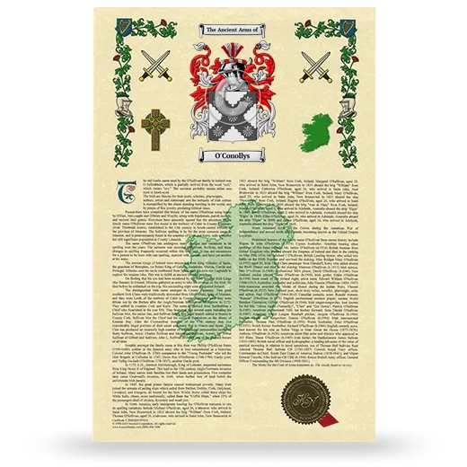 O'Conollys Armorial History with Coat of Arms