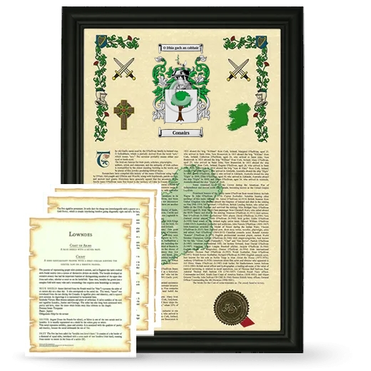 Conairs Framed Armorial History and Symbolism - Black