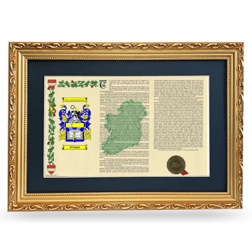 O'Conry Deluxe Armorial Landscape Framed - Gold
